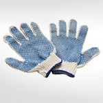 Guantes poliester moteado